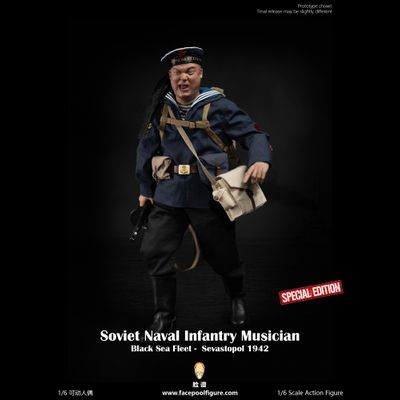 ПРЕДЗАКАЗ - Матрос Черноморского флота 1942 г - Коллекционная ФИГУРА 1/6 Soviet Naval Infantry Musician Black Sea Fleet Sevastopol 1942 (FP021B) - Facepoolfigure ?ЦЕНА: 24600 РУБ.?