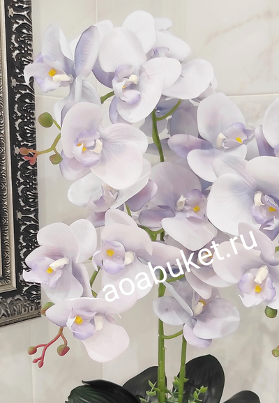 Композиция из искусственных цветов Орхидея голубая кашпо малое № ОР007