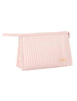 Kristaller Косметичка женская Love peace rectangular стёганая, пастельно-розовый