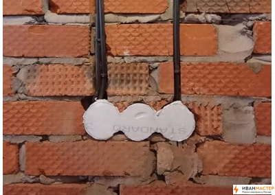 Установка подрозетника в кирпичной стене дома Москва и МО ИВАНМАСТЕР
