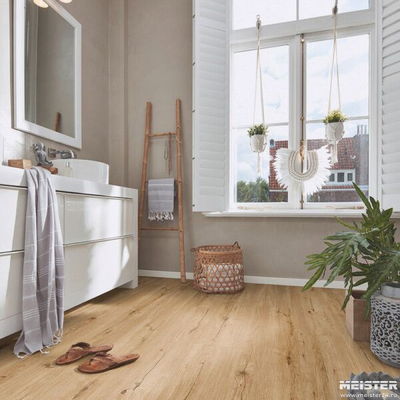 Виниловый пол Meister Дуб Спрингдейл 7395 в интерьере