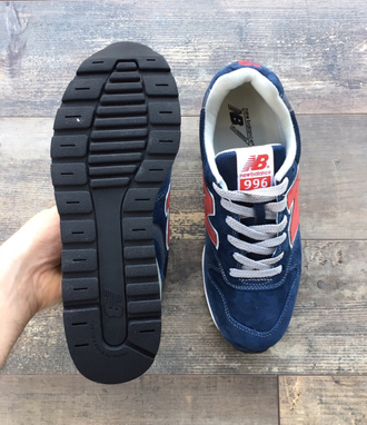 Кроссовки New Balance 996 Blue/Red замшевые