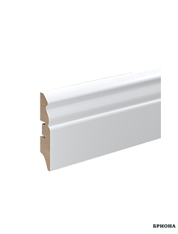 Напольный плинтус 70E МДФ, 2000x70x16 мм, белый