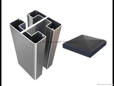 Столб заборный прямой 75/75