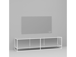 Тумба TV stand 160 lite 2 white прозрачное стекло