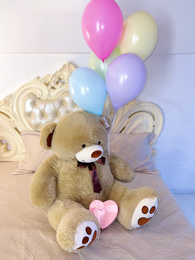 Подарочный набор №9 - Плюшевый мишка 150 см, Шарики 5, Киндер бокс средний