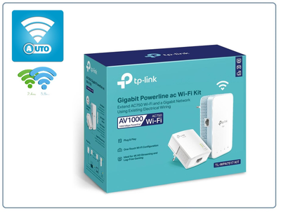 Сетевой адаптер Powerline TP-LINK TL-WPA7517 KIT Gigabit Ethernet, (комплект 2 шт.)