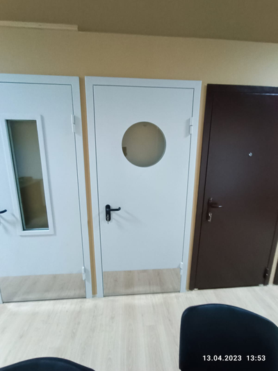 Дверь противопожарная ДПМО-01/60  остекленная с иллюминатором до 2100*900 - 1,4 мм