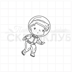 штамп космонавт
