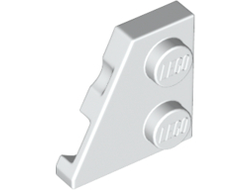 Wedge, Plate 2 x 2  Left, White (24299 / 6132203)