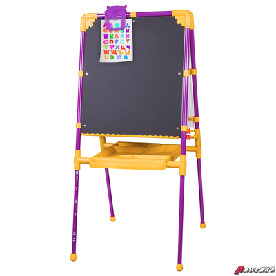 Мольберт растущий для мела/магнитно-маркерный, 53×46 см, BRAUBERG «NIKA KIDS», сиреневый. 238050