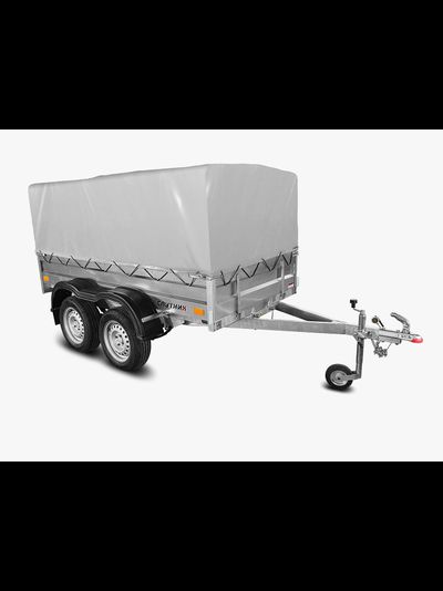 Прицеп «Спутник PRO» (2500x1300x370) двухосный, оцинкованная рама, с силовым подрамником