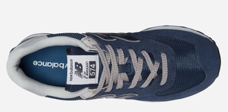 New Balance 574 Blue (Экозамша) сверху