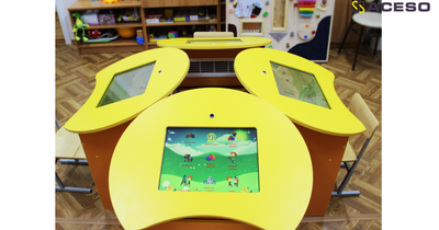 Интерактивный класс для ДОУ (ноутбук, инт.доска, 3 парты)