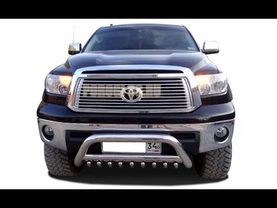Защита переднего бампера скоба низкая+акула d76/60/42 для Toyota Tundra (2007-2013)