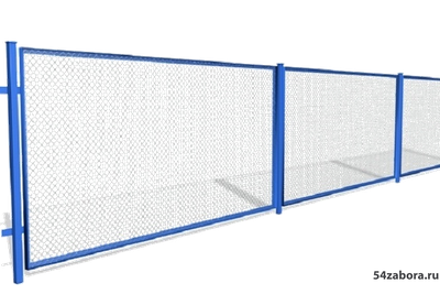 Забор из сетки рабица (в рамке)