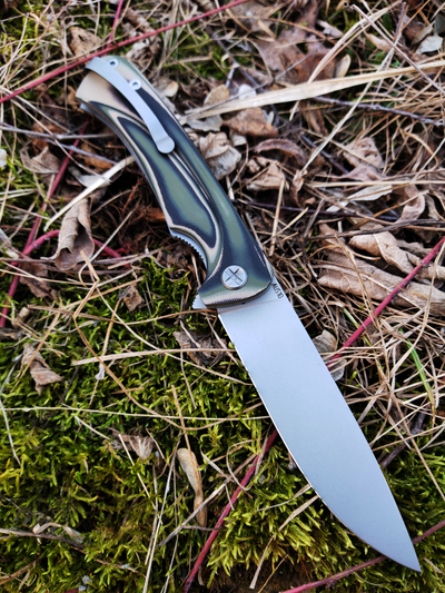 Складной нож Чиж плюс сталь AUS 10, рукоять  G10, цвет тайга