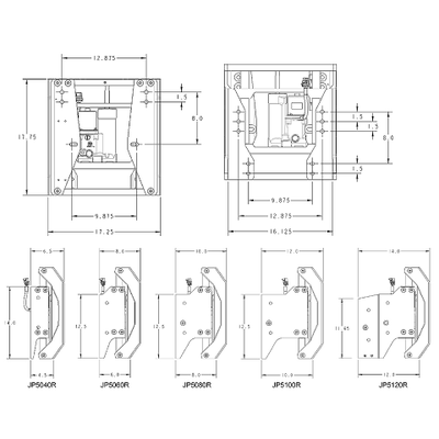Транцевый лифт с электрогидравлическим приводом, вылет 6 дюймов