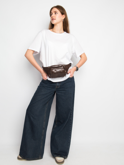 Кожаная поясная сумка Scarlino brown (арт. 7018-04)