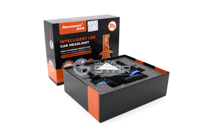 Светодиодные лампы H7 Aozoom P5 с радиатором, 12V, 35W, 6000K, чип Korea WT35
