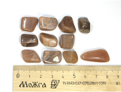 Лунный камень, галтовка в ассортименте, Индия (12-20 мм, 2-3 г) №21486