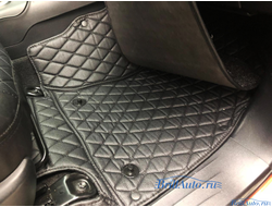 3D коврики в салон Toyota Hilux из экокожи