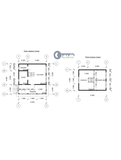 Д-11 ДАЧНЫЙ ДОМ ИЗ БРУСА: ГАБАРИТНЫЕ РАЗМЕРЫ: (6,5Х6М), ОБЩАЯ ПЛОЩАДЬ: 54,5М²