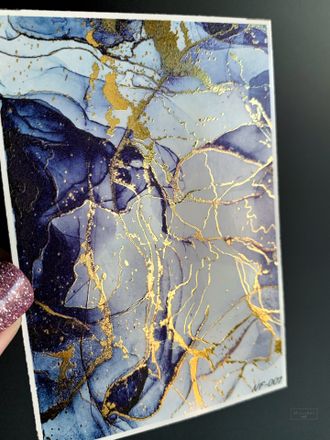 Слайдеры фольгированная акварель Alcohol Ink NF-007 GOLD