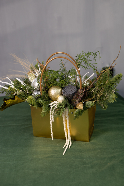 Новогодняя композиция в сумке