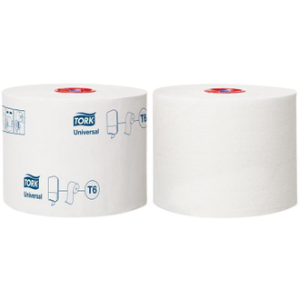 Туалетная бумага в рулонах Tork Mid-size Universal T6 127540 1-слойная 27 рулонов по 135 метров