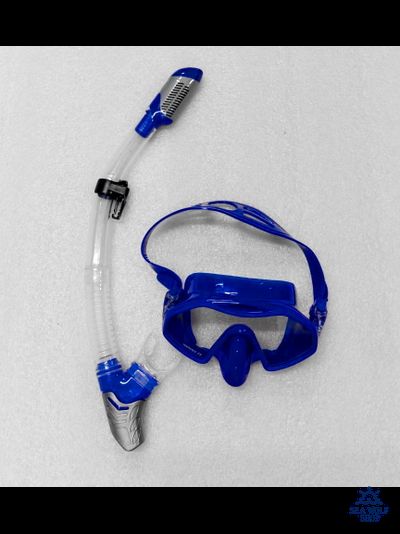 Маска для дайвинга с трубкой СВВ комплект синий