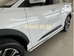 Защита штатного порога труба d53 для JAC JS6 2022-