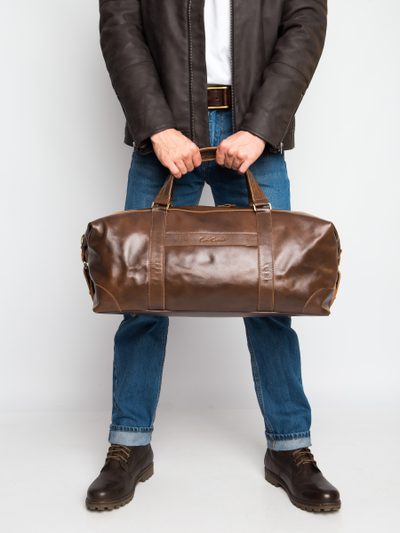 Кожаная дорожная сумка Avellino Premium brown (арт. 
4039-63)