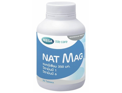 Купить магний Nat Mag Mega We Care (Оксид магния 350 мг), узнать отзывы, инструкция по применению