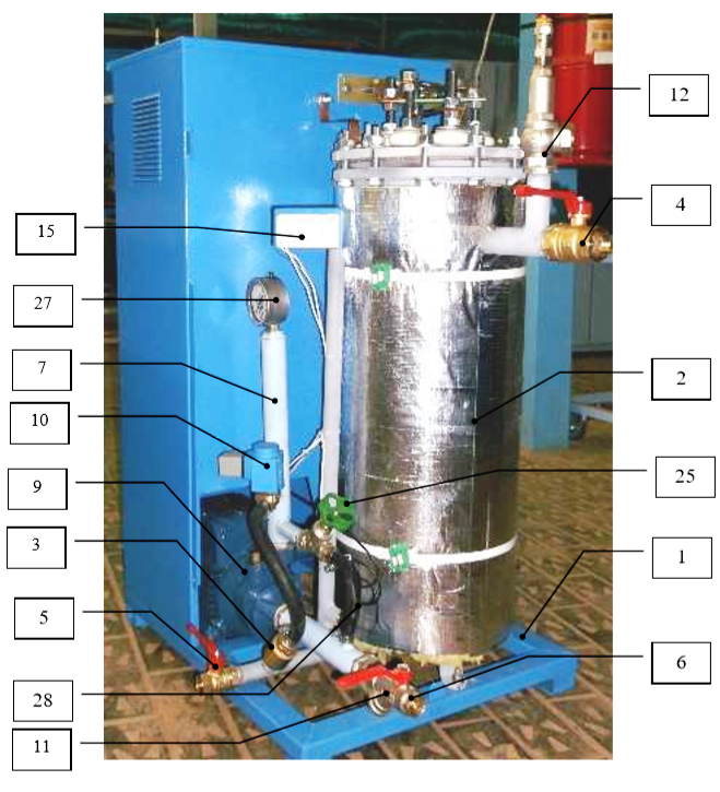 ОБЩИЙ ВИД ПАРОГЕНЕРАТОРА ПГЭ-1000