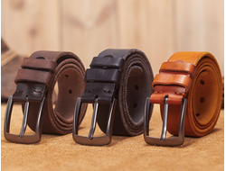 ремень кожаный мужской Yos