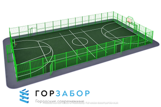 Сетчатое ограждение 2Д спортплощадки купить с установкой под ключ