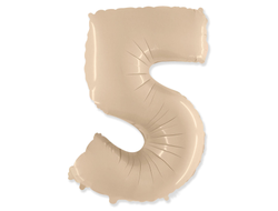 Фольгированная цифра - "Кремовая"