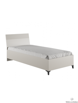 Ника Кровать 900 с осн. дсп (мдф бежевый мат-05 / лдсп кашемир) (с настилом)