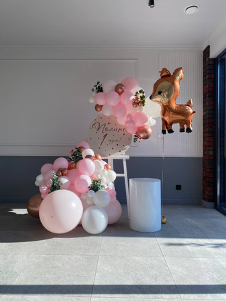 ФОТОЗОНА ИЗ ШАРОВ "МОЛЬБЕРТ ДЛЯ МАЛЫШКИ"