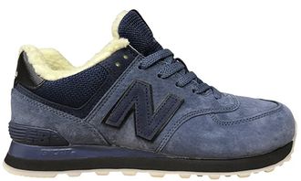 New Balance 574  Total Blue с мехом