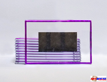 Фотомагнит акриловый прямоугольный 105x70 фиолетовый (продается упаковкой по 5шт)