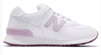 New Balance 574 Белые с розовым сетка Артик-21