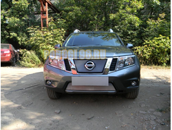 Защита радиатора Nissan Terrano 2014- chrome низ