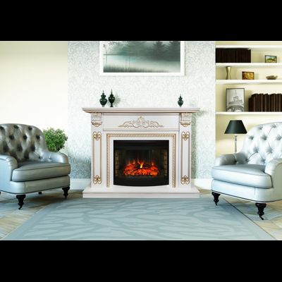 Электрокамин Византия WTG патина с очагом FireField 25