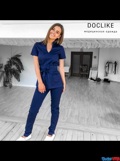 БЛУЗА DOCLIKE DL418 синяя