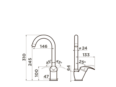 Смеситель OMOIKIRI UMI BN