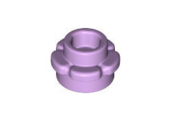 Plate, Round 1 x 1 with Flower Edge 5 Petals, Lavender (24866 / 6214235)