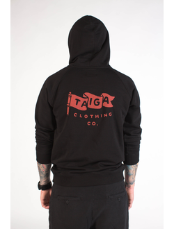 Толстовка с капюшоном Тайга "Flag" Черная