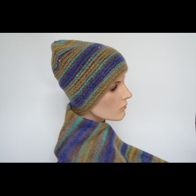 Разноцветный фиолетовый шарф палантин Vizio Италия 8013 SX